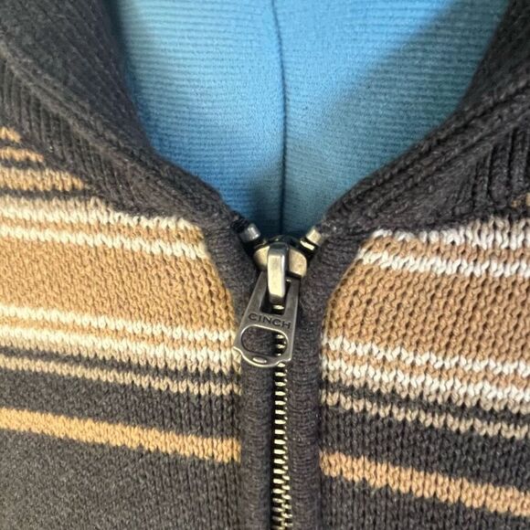 Cinch® Men's Aztec Printed Charcoal Jacket size Large - Picture 2 of 5